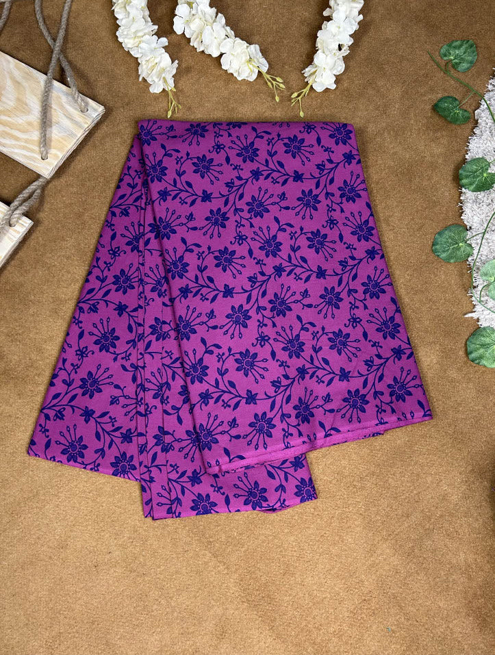Rangeela Print Cotton Fabric Violet 