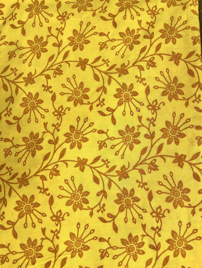 Rangeela Print Cotton Fabric Yellow