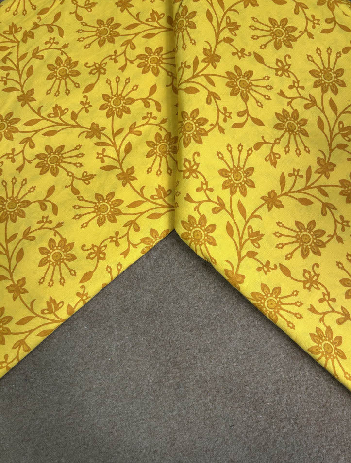 Rangeela Print Cotton Fabric yellow