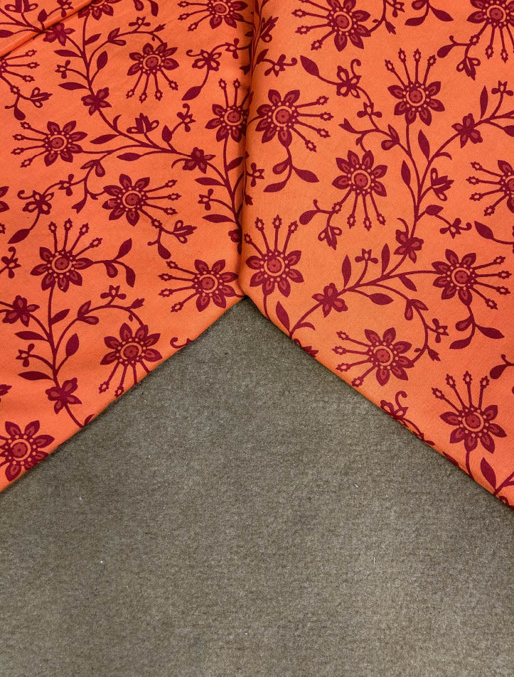 Rangeela Print Cotton Fabric orange
