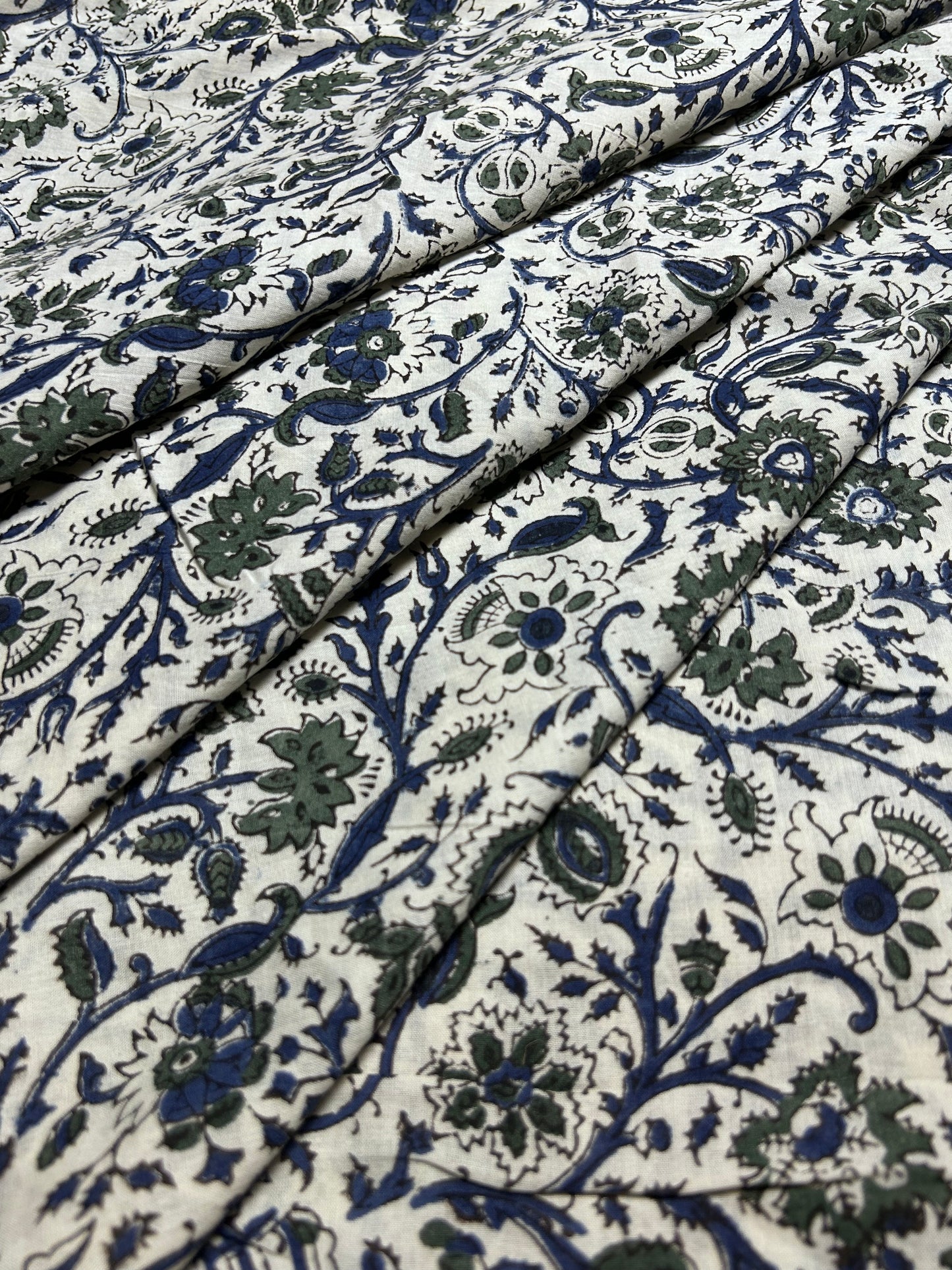 Off White Fakira Print Hand Block Printed Fabric