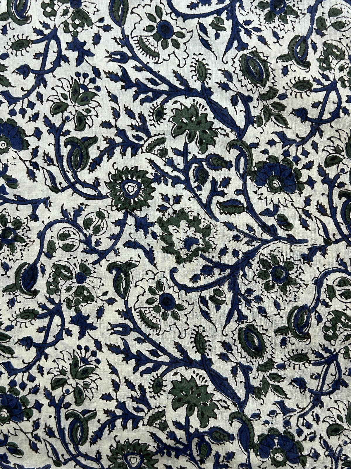 Off White Fakira Print Hand Block Printed Fabric