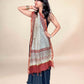 Rust Red Saudagiri Chanderi Handblock Printed Dupatta