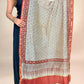 Rust Red Saudagiri Chanderi Handblock Printed Dupatta