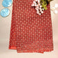 Red Saudagiri Mul Hand Block Printed Fabric