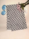 Gray Saudagiri Mul Hand Block Printed Fabric