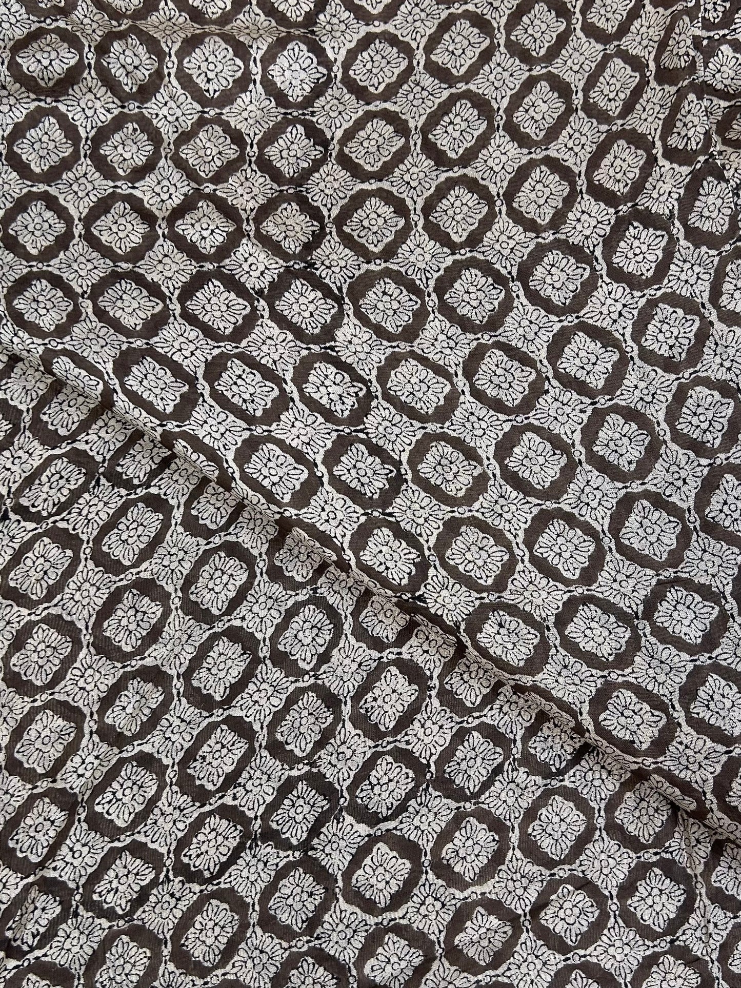 Saudagiri Print Chanderi Handblock Fabric