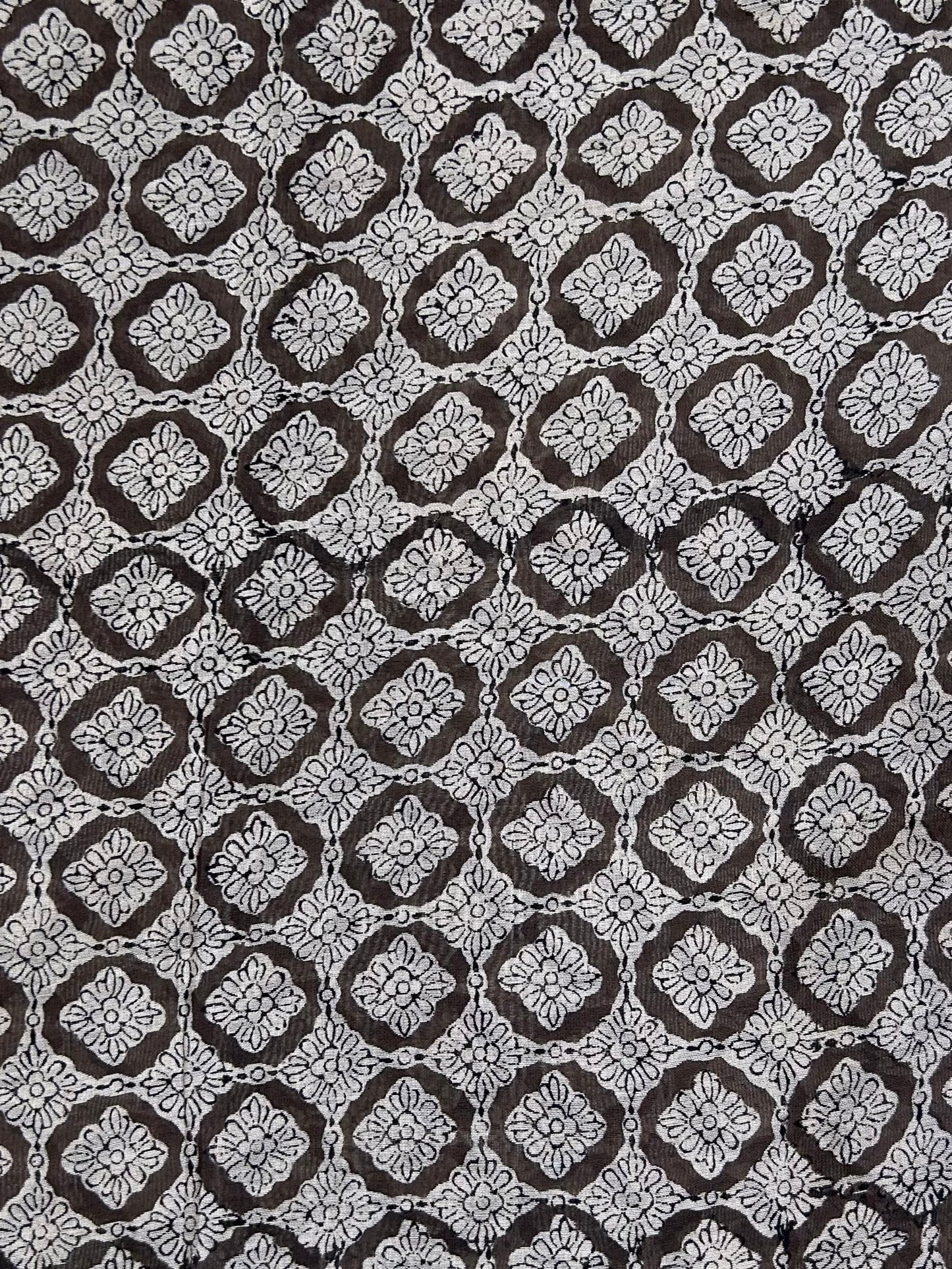 Saudagiri Print Chanderi Handblock Fabric
