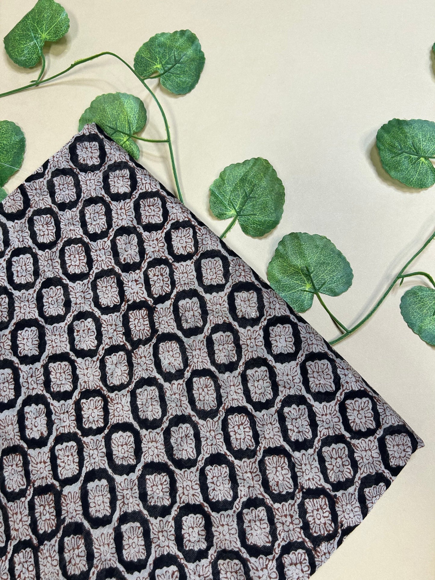 Saudagiri Print Chanderi Handblock Fabric