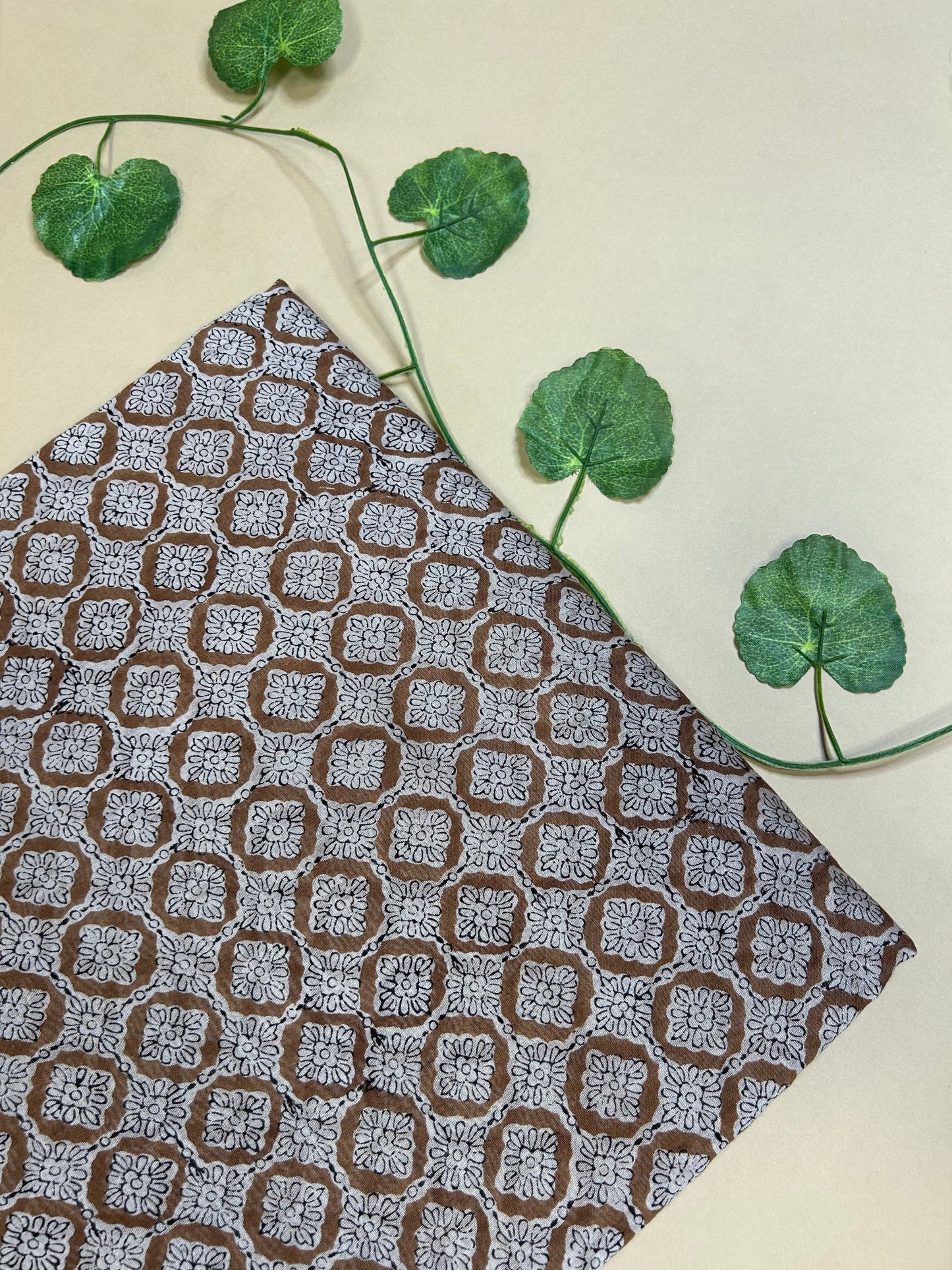 Saudagiri Print Chanderi Handblock Fabric