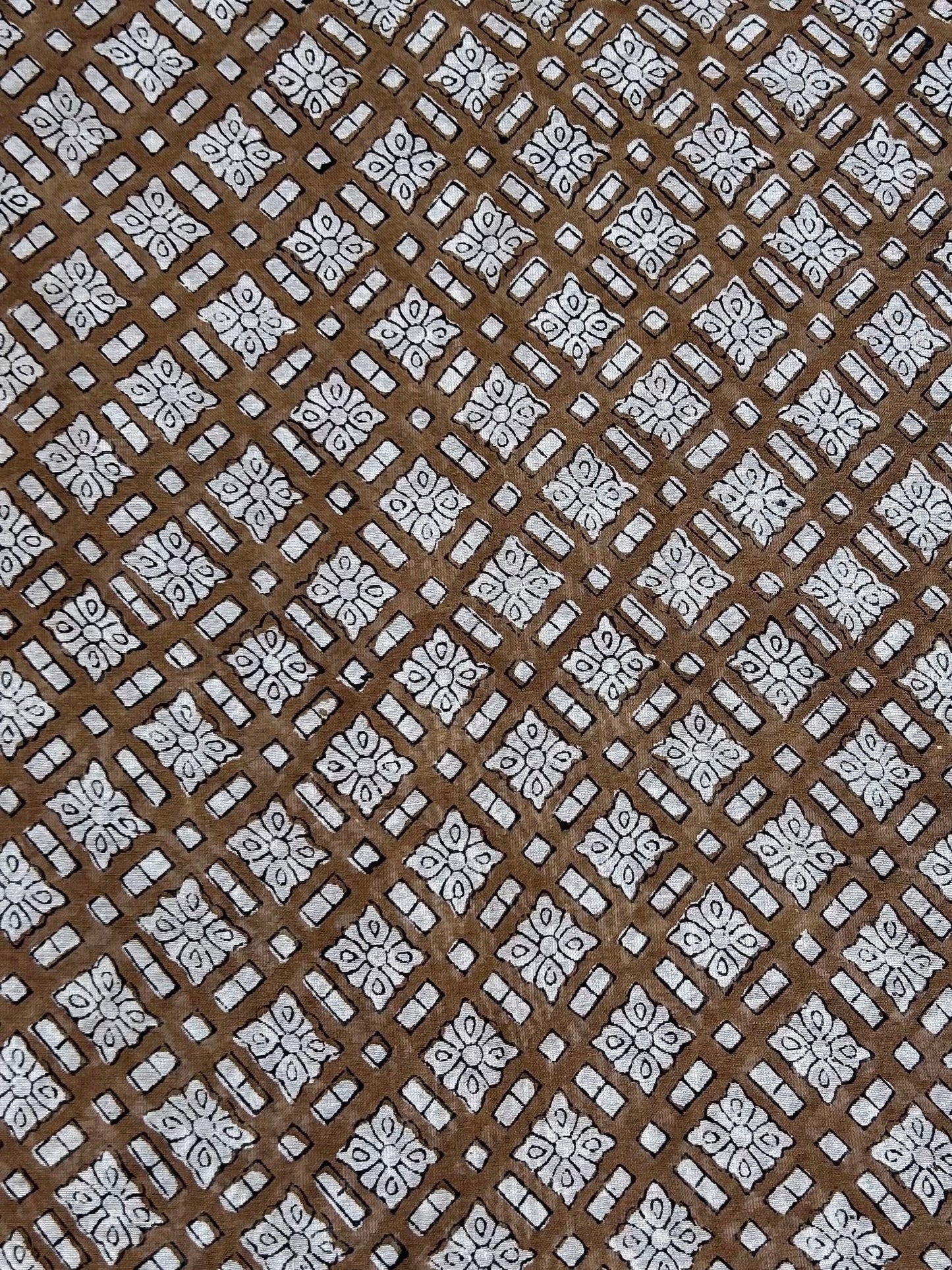 Saudagiri Print Chanderi Handblock Fabric