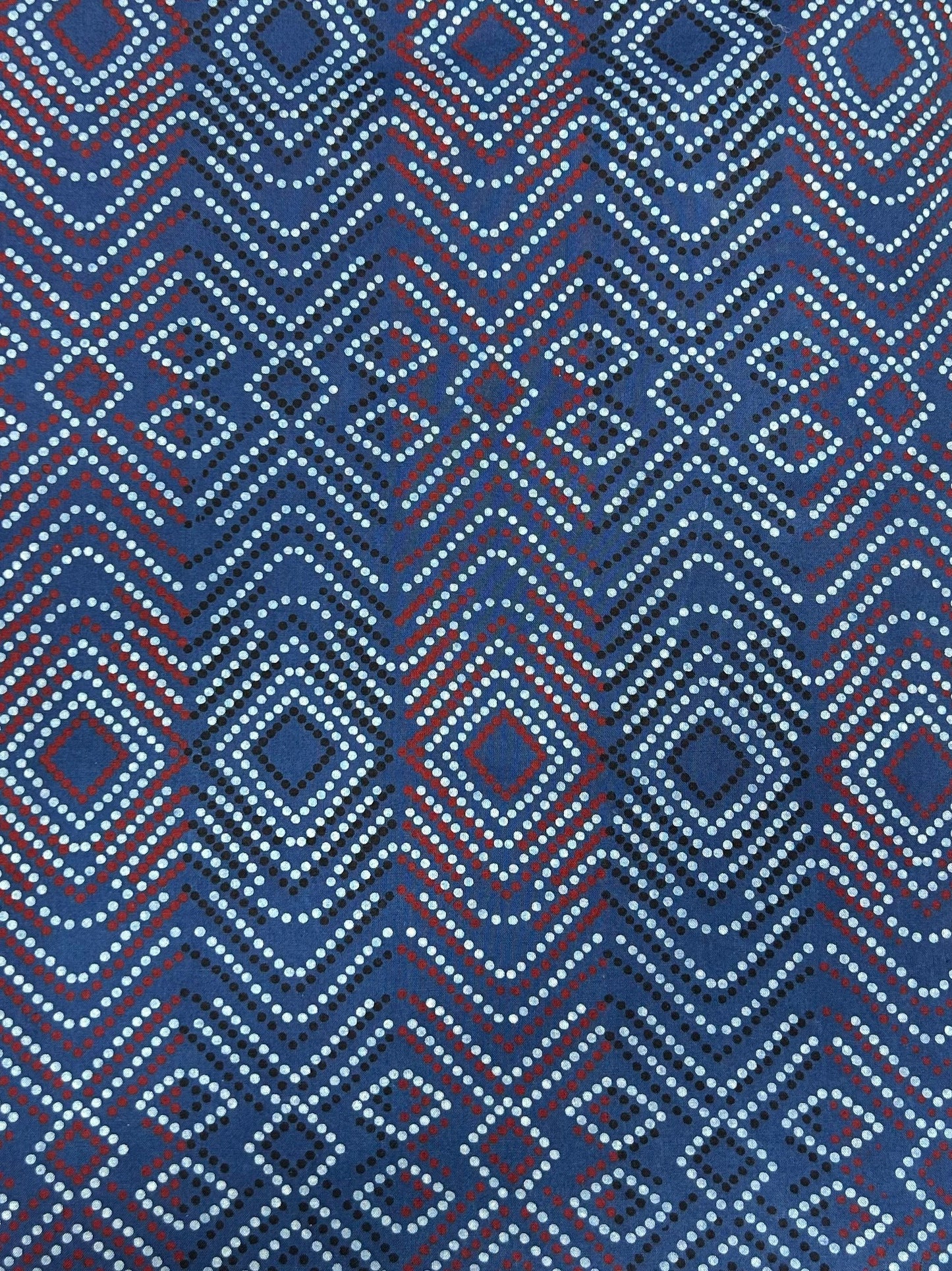 Semi Natural Hand-Block Printed Fabric