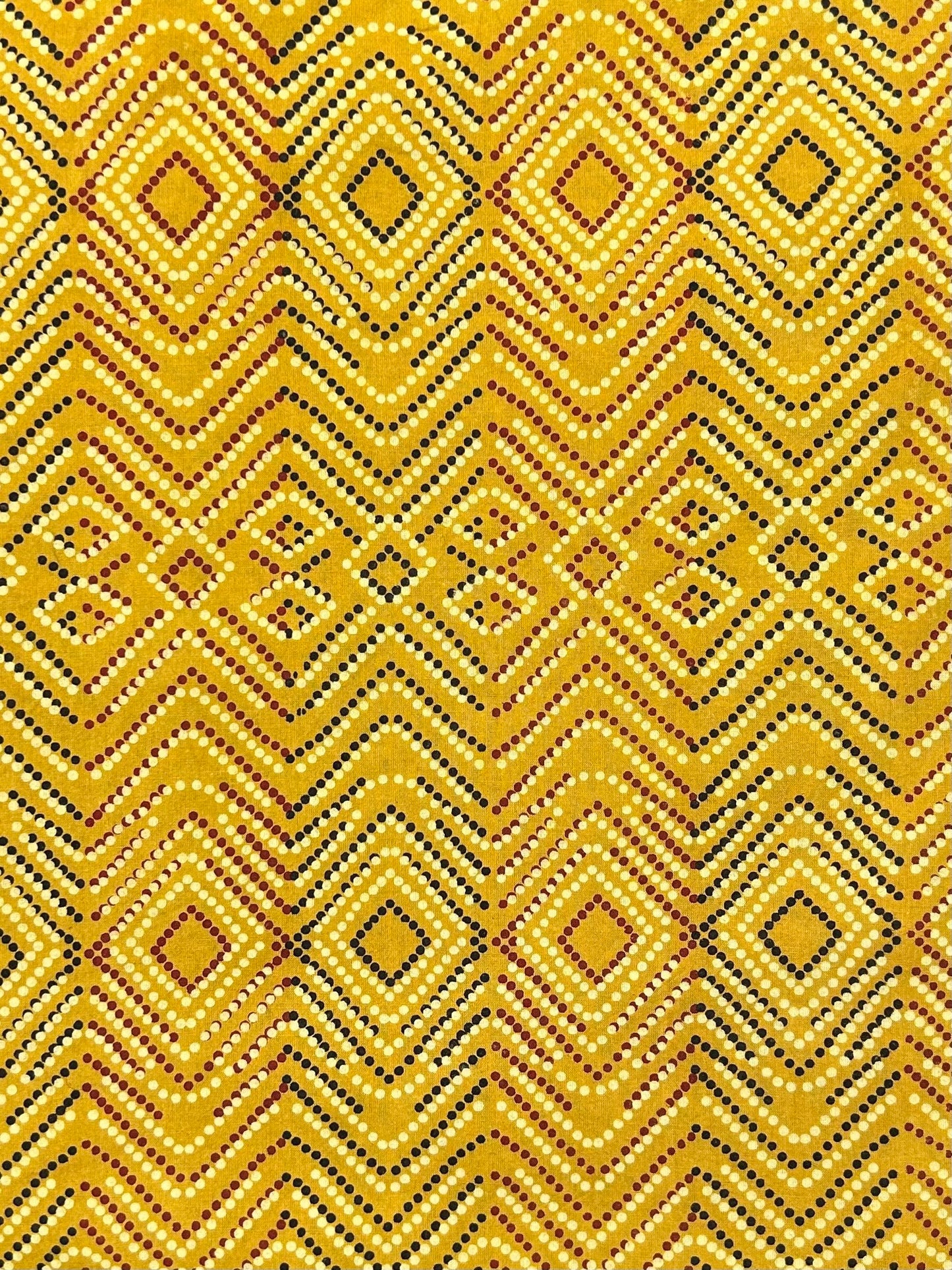 Semi Natural Hand-Block Printed Fabric