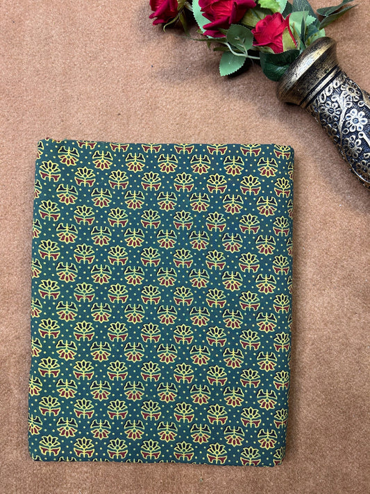 Semi Natural Hand-Block Printed Fabric