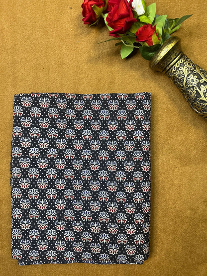 Semi Natural Hand-Block Printed Fabric