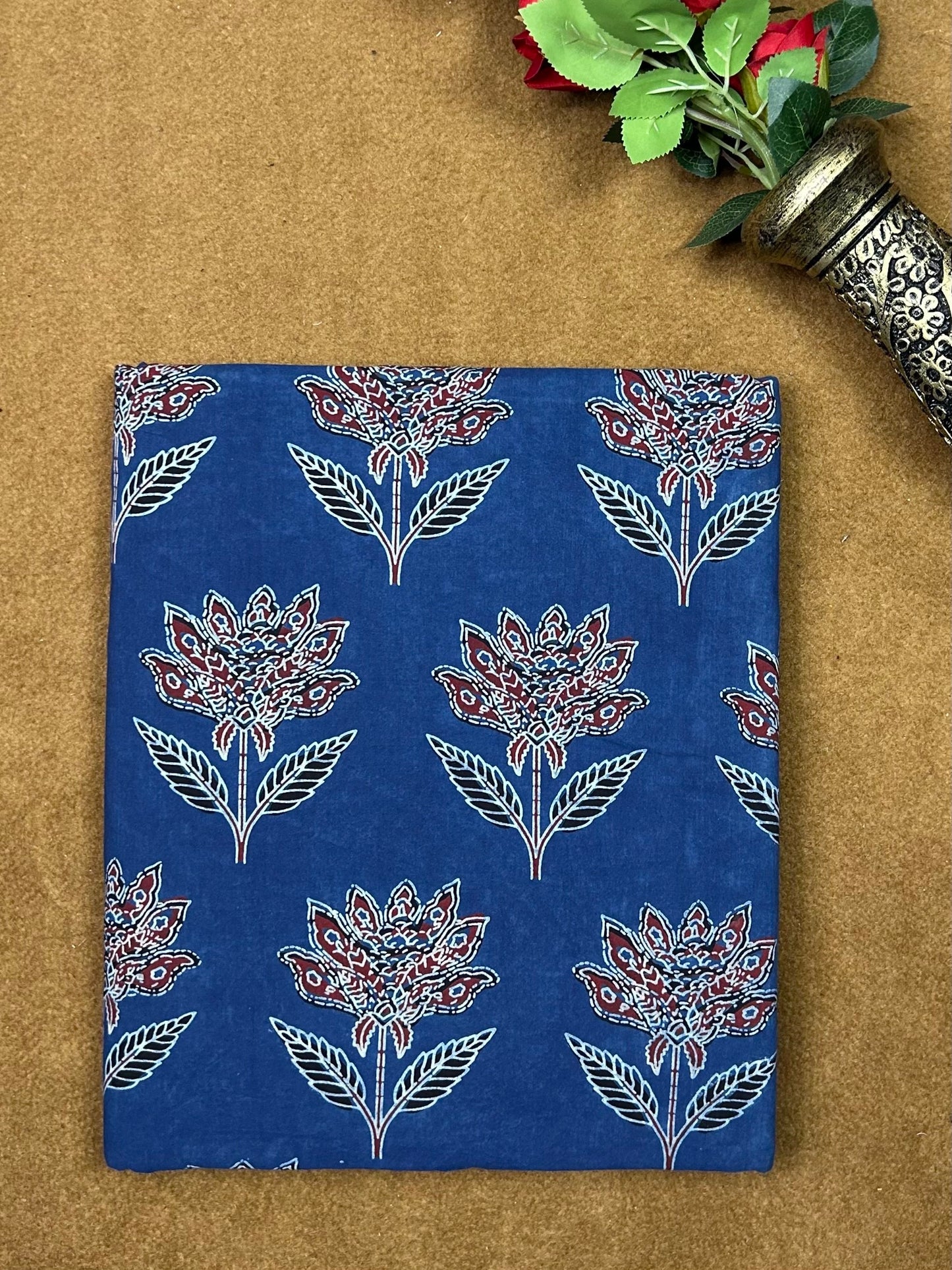 Semi Natural Hand-Block Printed Fabric