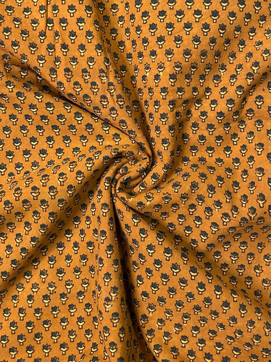 Super Ajrakh Handblock Printed Cotton Fabric