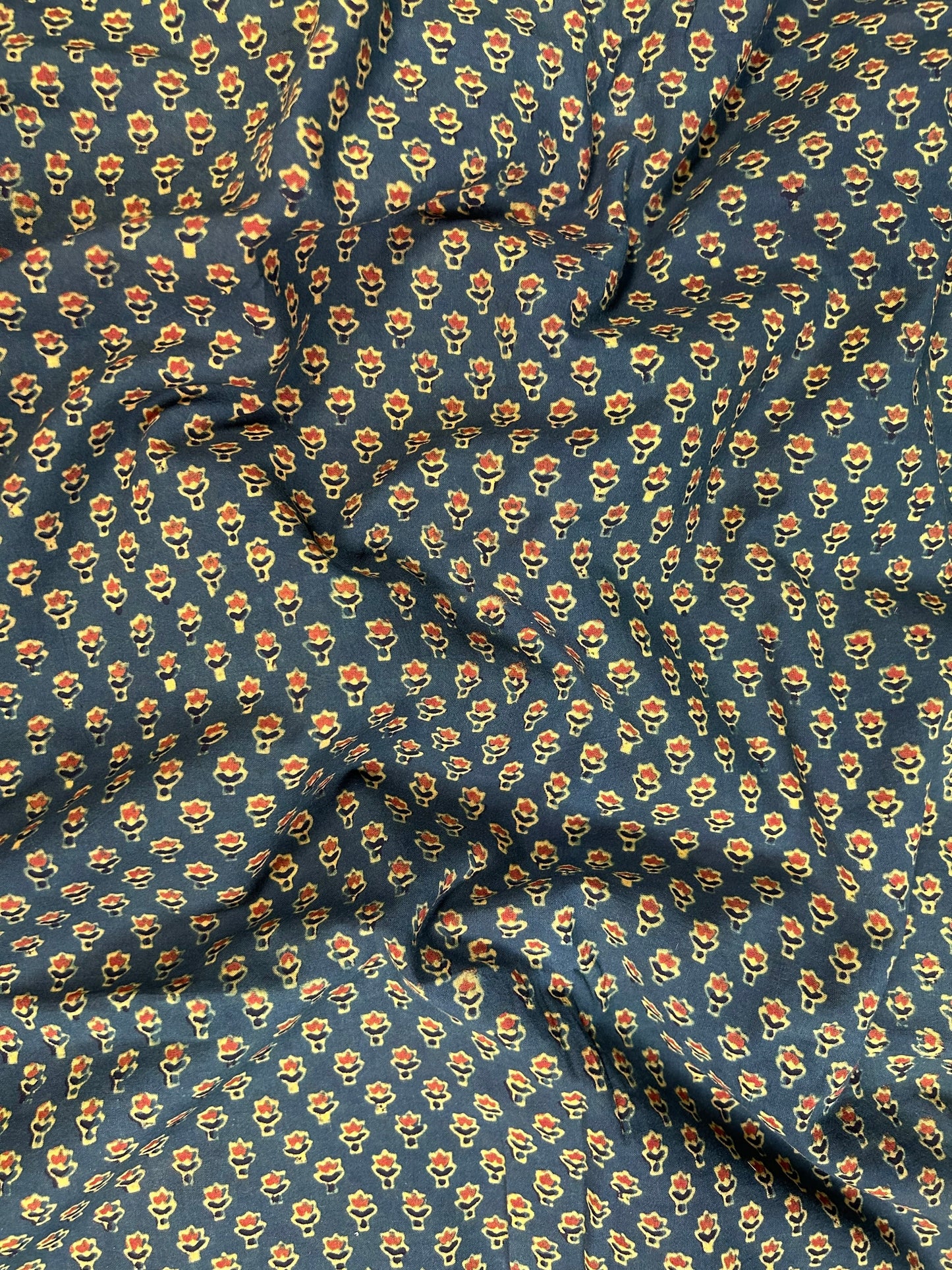 Super Ajrakh Handblock Printed Cotton Fabric