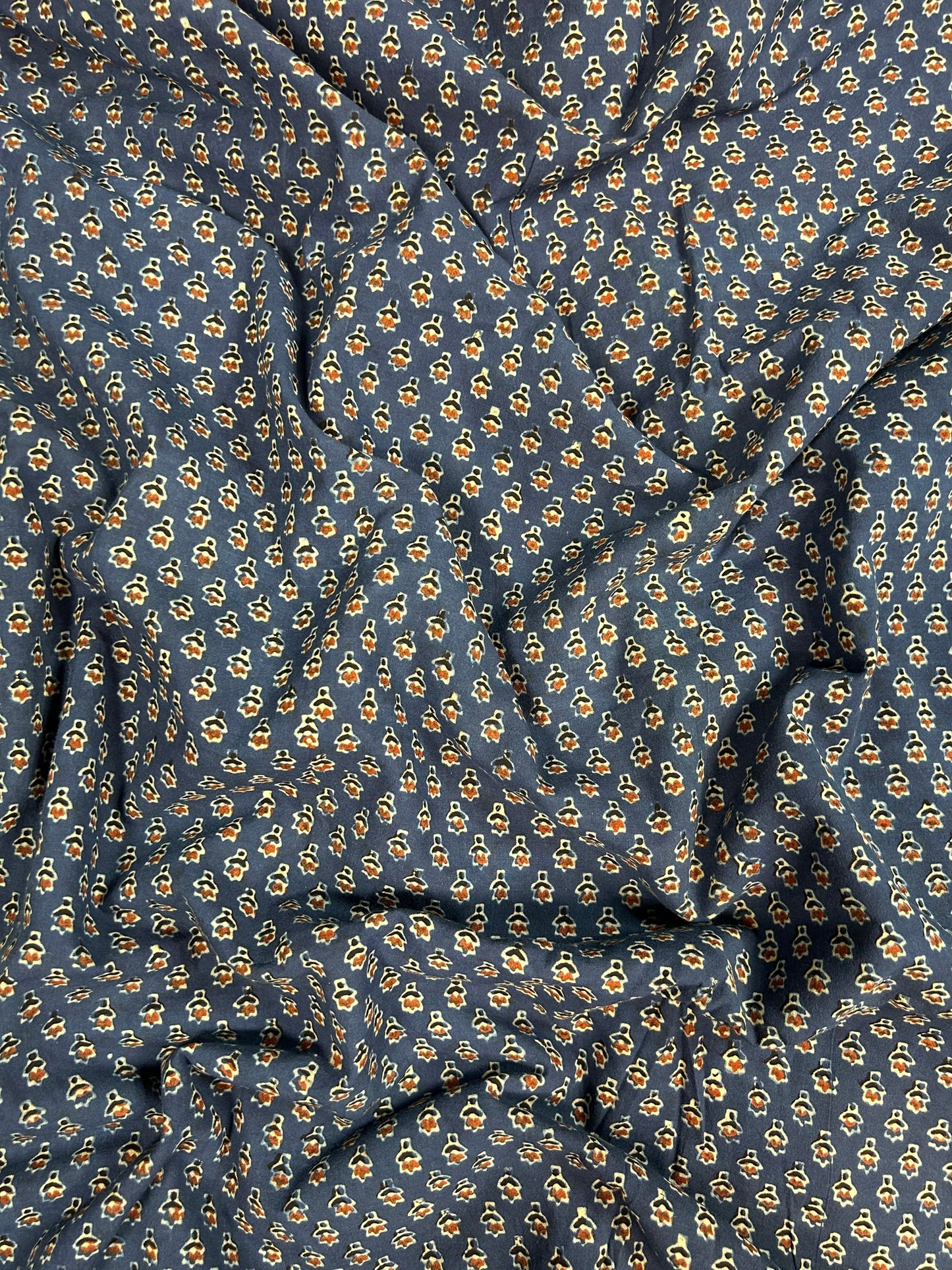 Super Ajrakh Handblock Printed Cotton Fabric