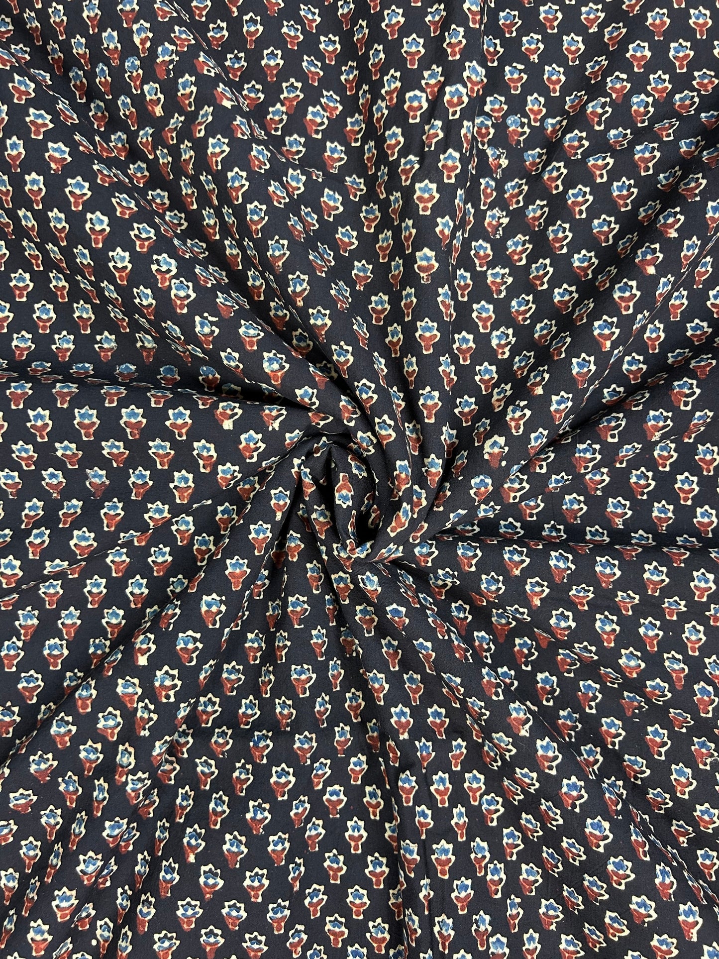 Super Ajrakh Handblock Printed Cotton Fabric