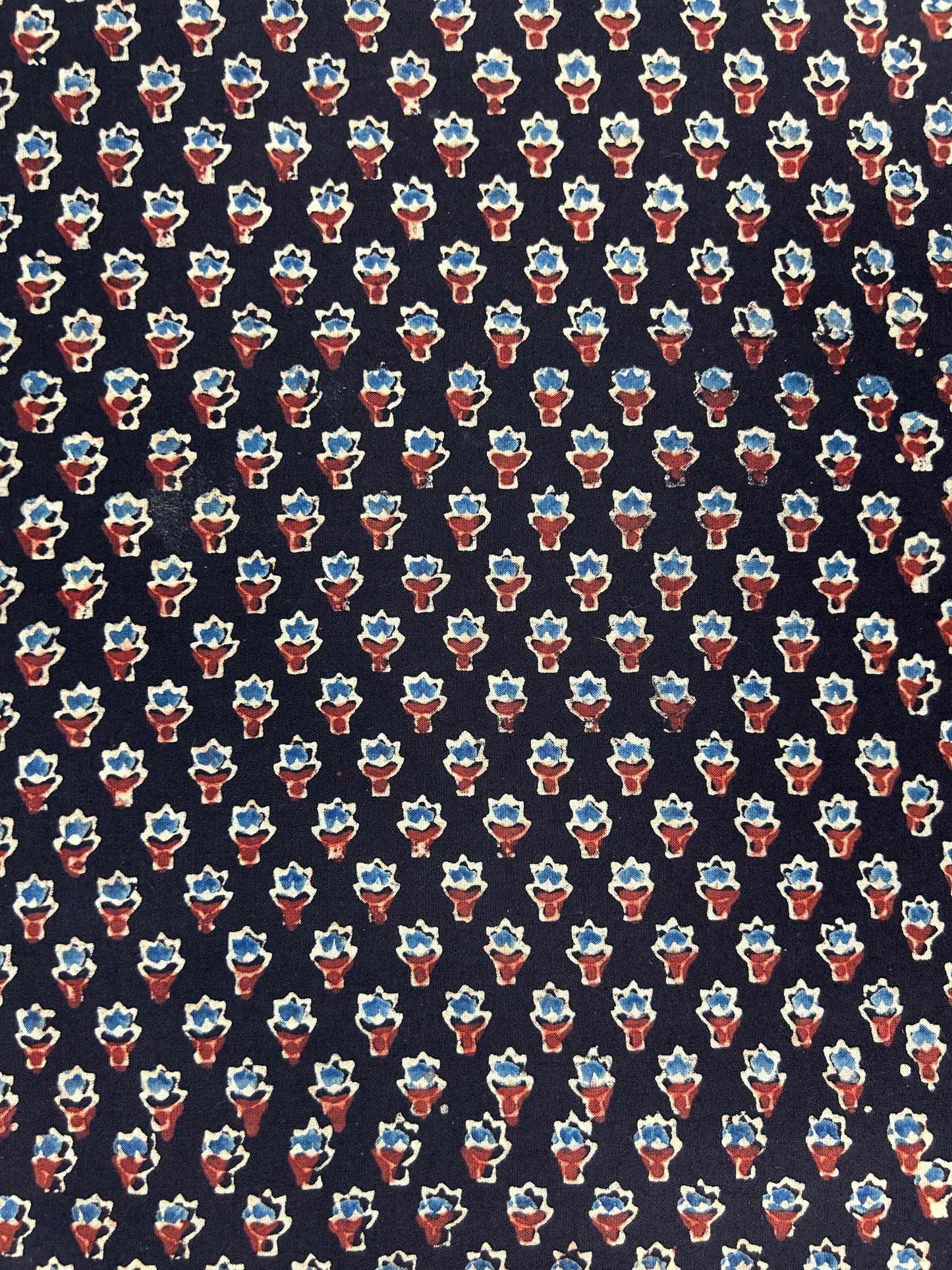 Super Ajrakh Handblock Printed Cotton Fabric