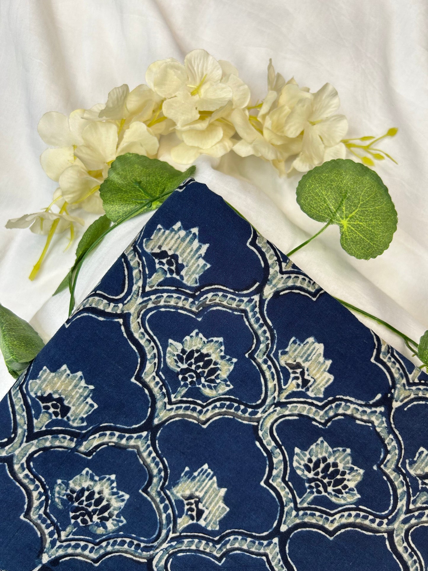 Super Ajrakh Handblock Printed Cotton Fabric