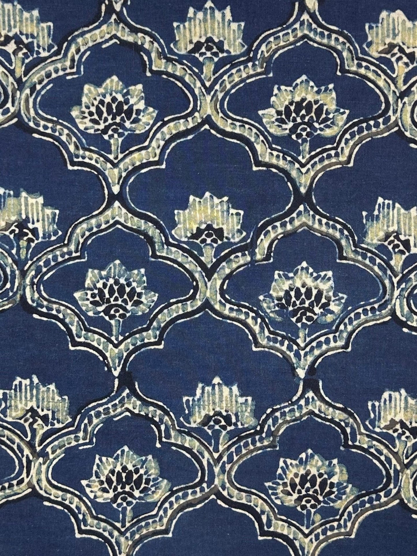 Super Ajrakh Handblock Printed Cotton Fabric