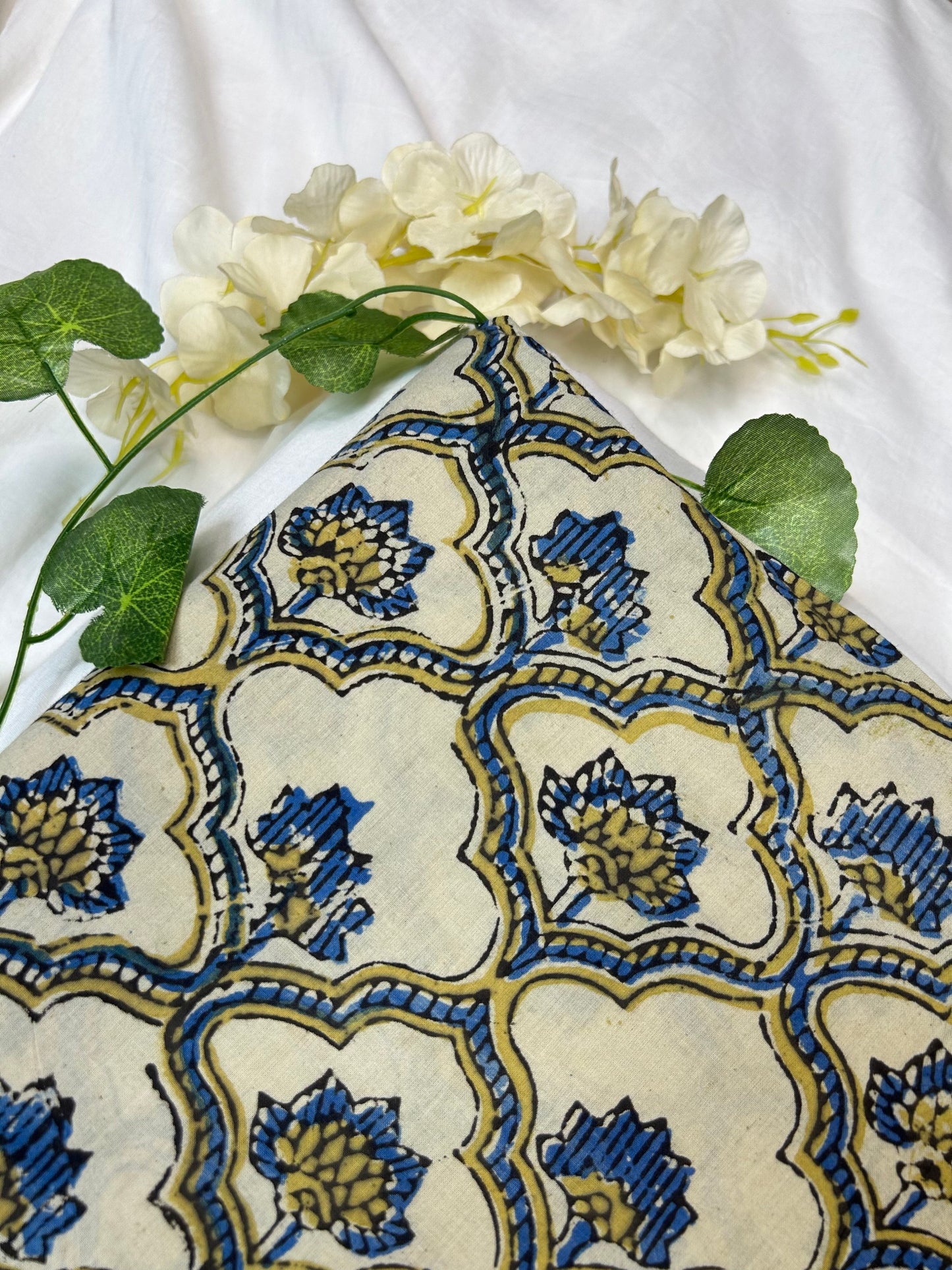 Super Ajrakh Handblock Printed Cotton Fabric