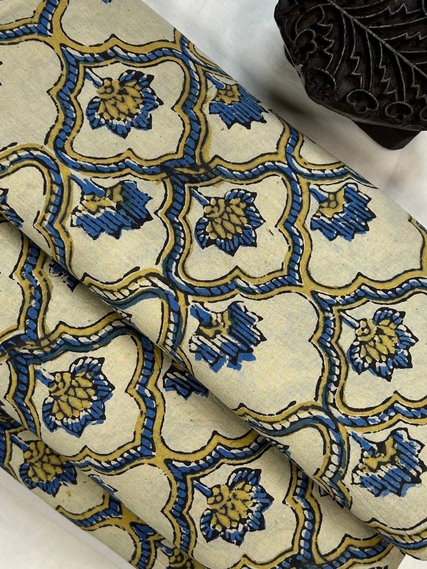Super Ajrakh Handblock Printed Cotton Fabric