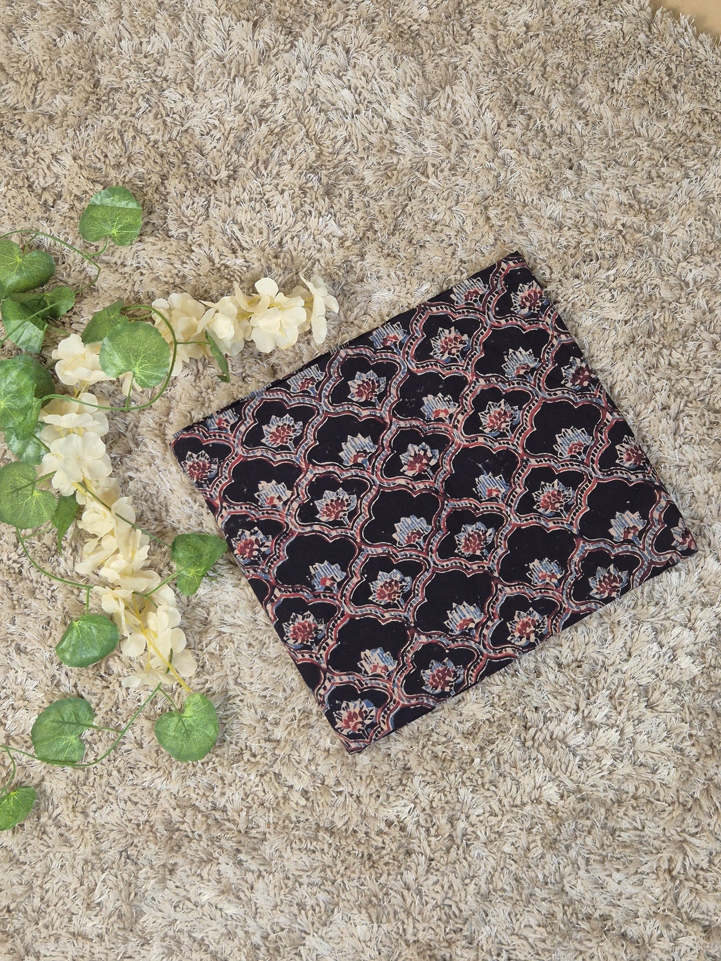 Super Ajrakh Handblock Printed Cotton Fabric