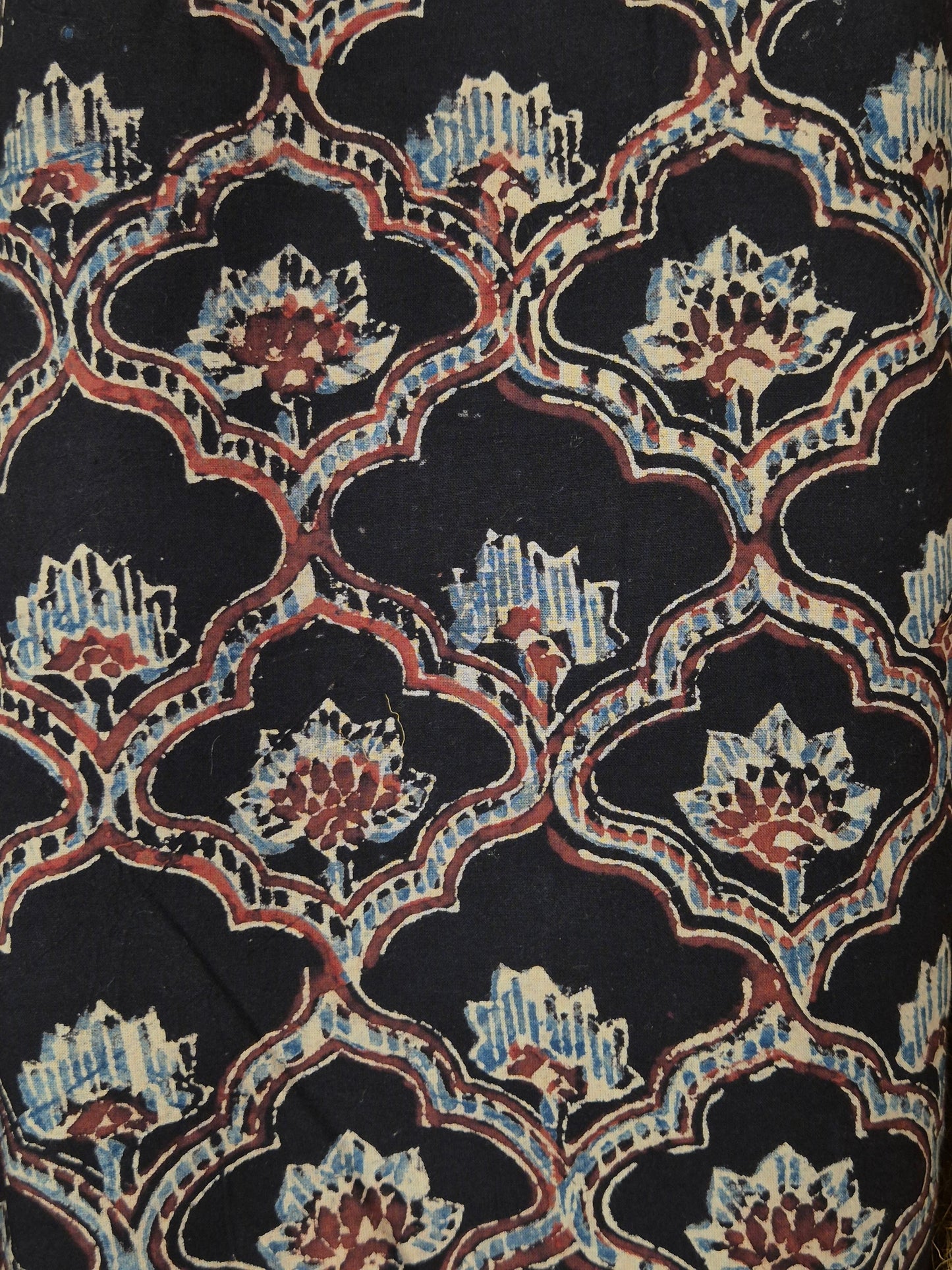 Super Ajrakh Handblock Printed Cotton Fabric