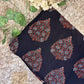 Black Super Ajrakh Handblock Printed Fabric