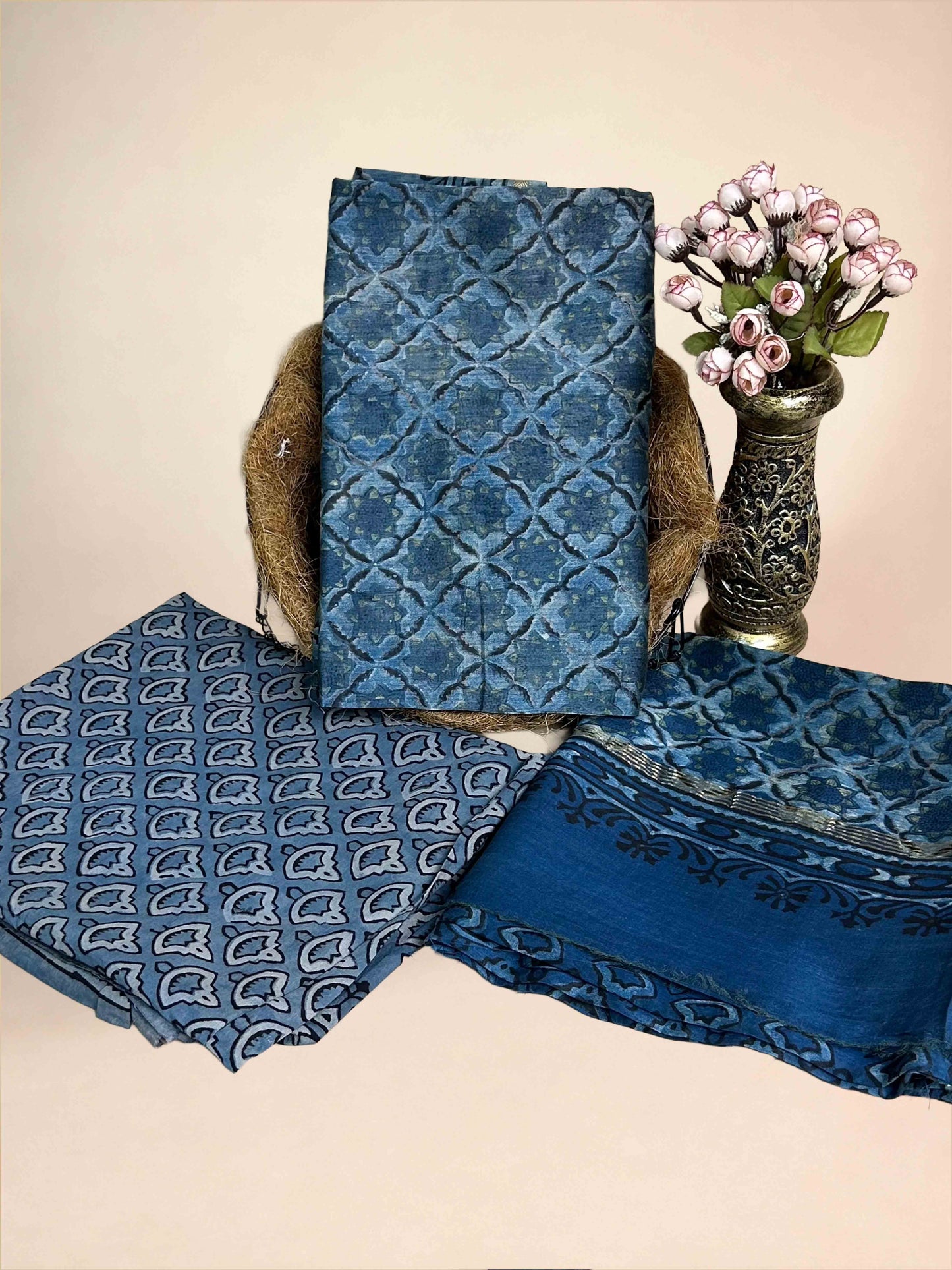Indigo Blue Vanaspati Maheshwari Suits