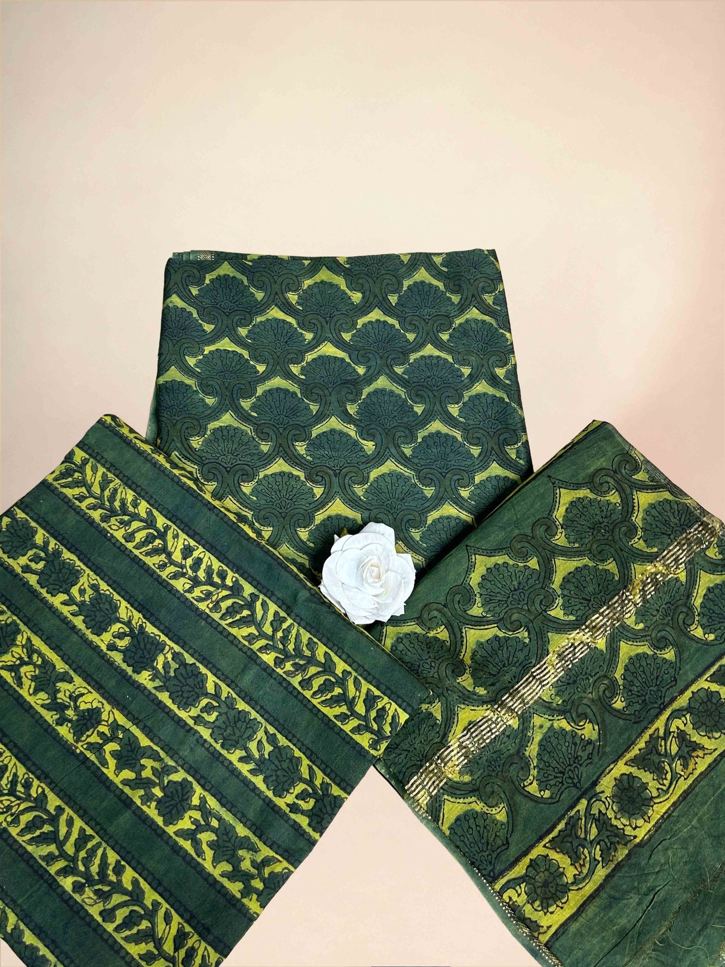 Emerald Green Vanaspati Maheshwari Suits