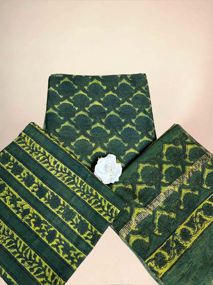 Emerald Green Vanaspati Maheshwari Suits