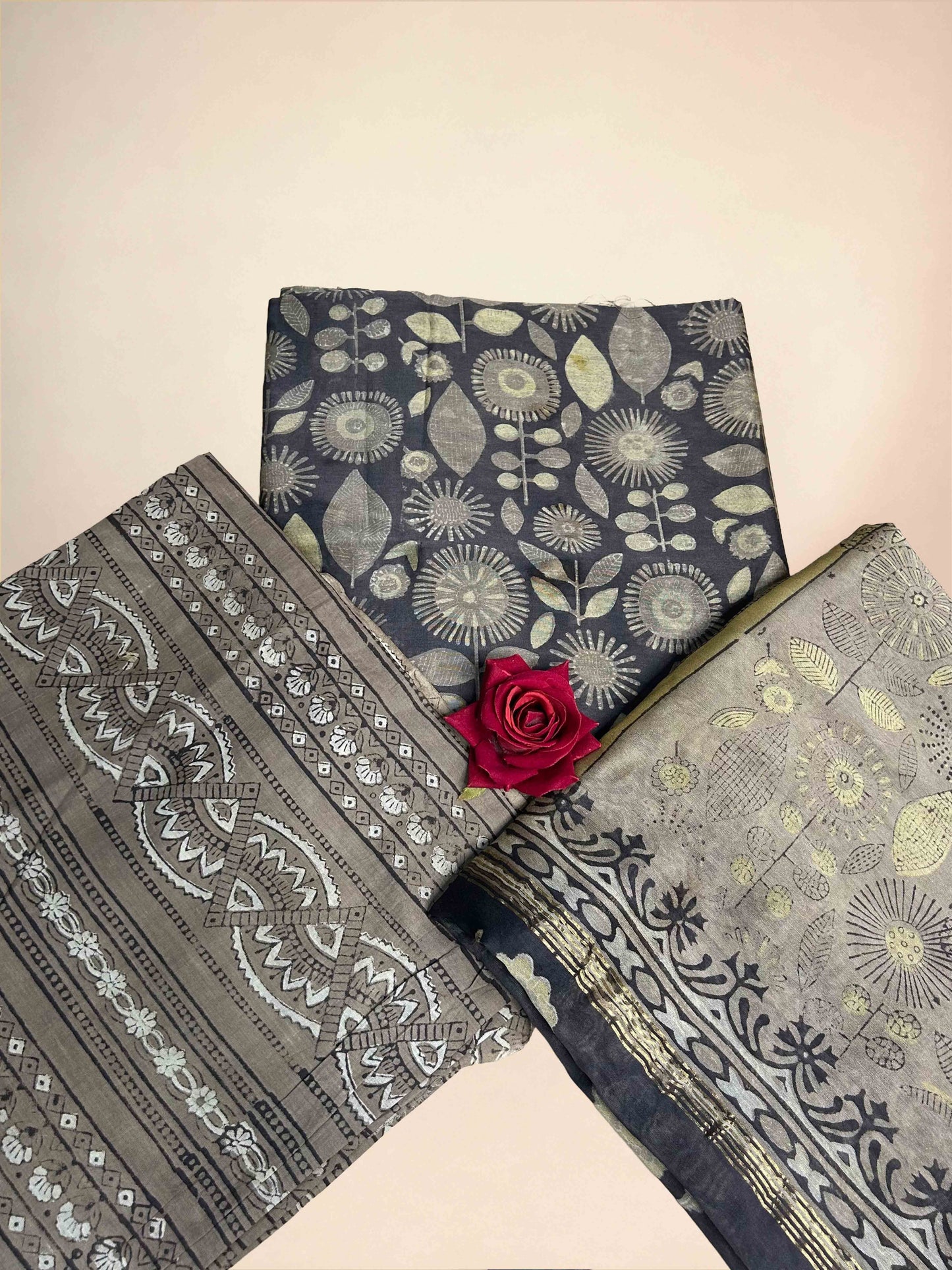 Charcoal Grey Vanaspati Maheshwari Suits