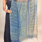 Blue Vanaspati  Kota Handblock Printed Dupatta