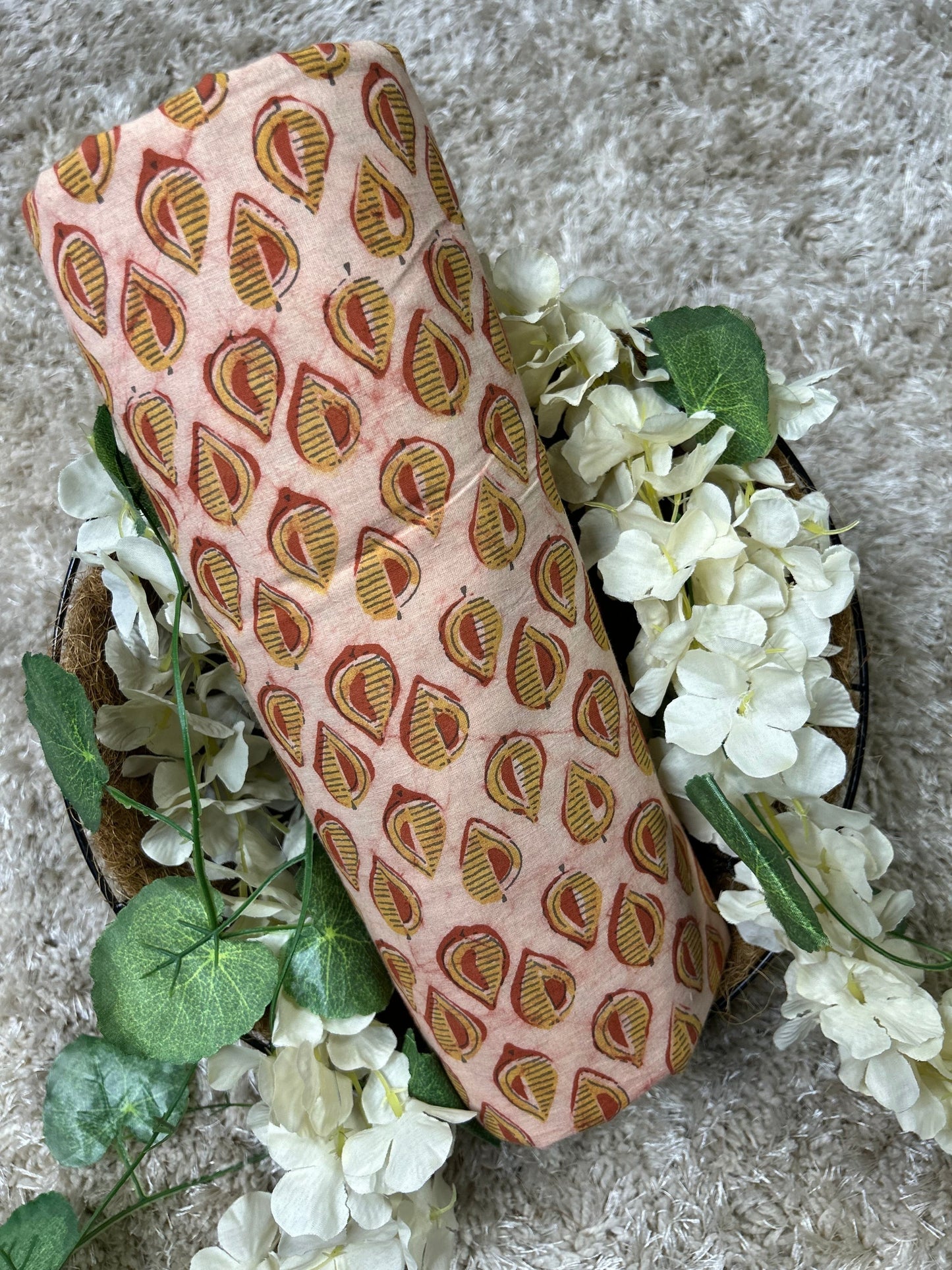 Vanaspti Handblock Printed Cotton Fabric