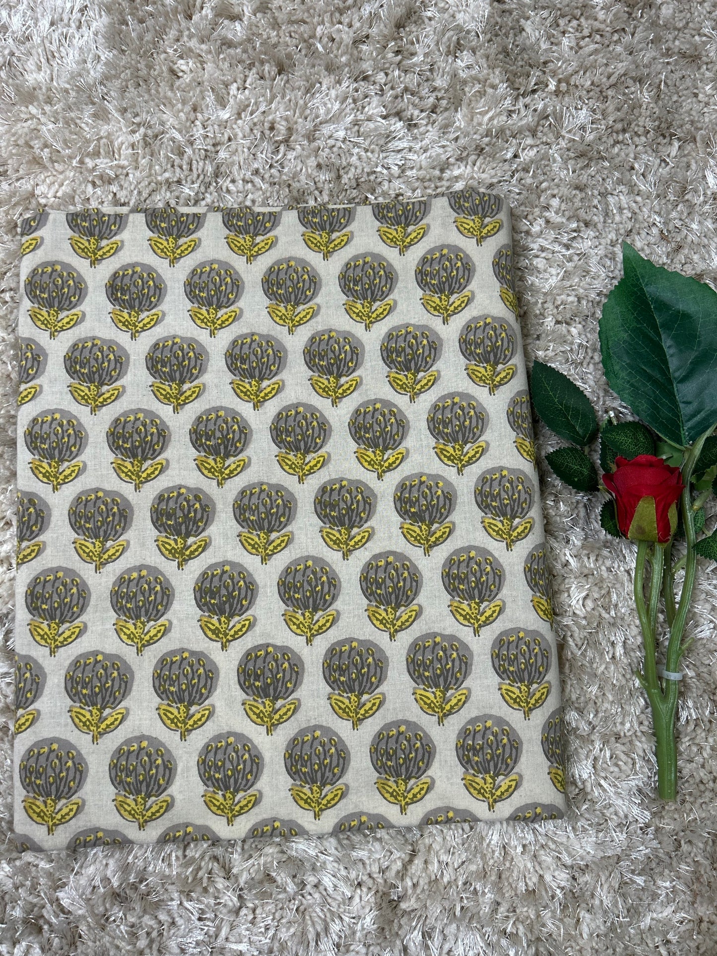 Vanaspti Handblock Printed Cotton Fabric
