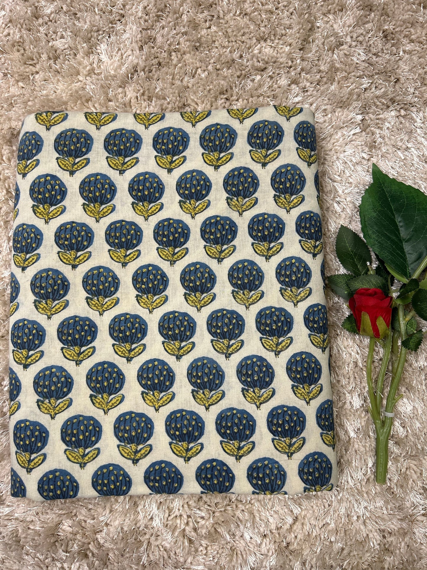 Vanaspti Handblock Printed Cotton Fabric