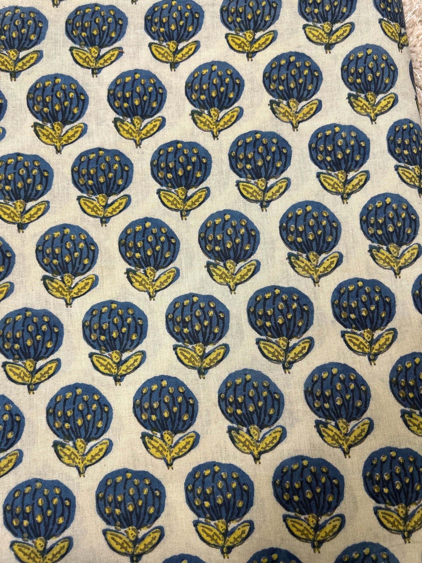 Vanaspti Handblock Printed Cotton Fabric