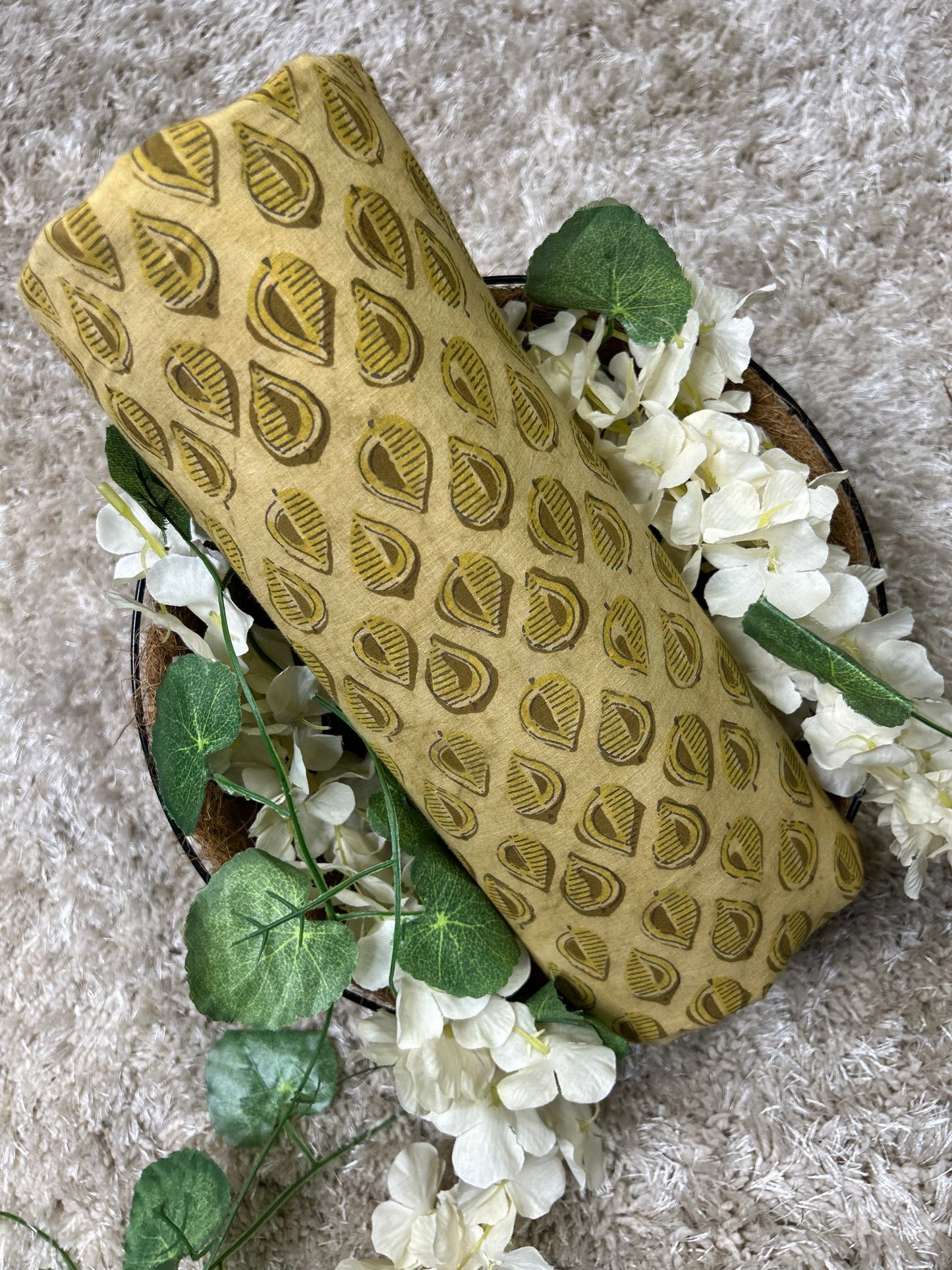 Vanaspti Handblock Printed Cotton Fabric