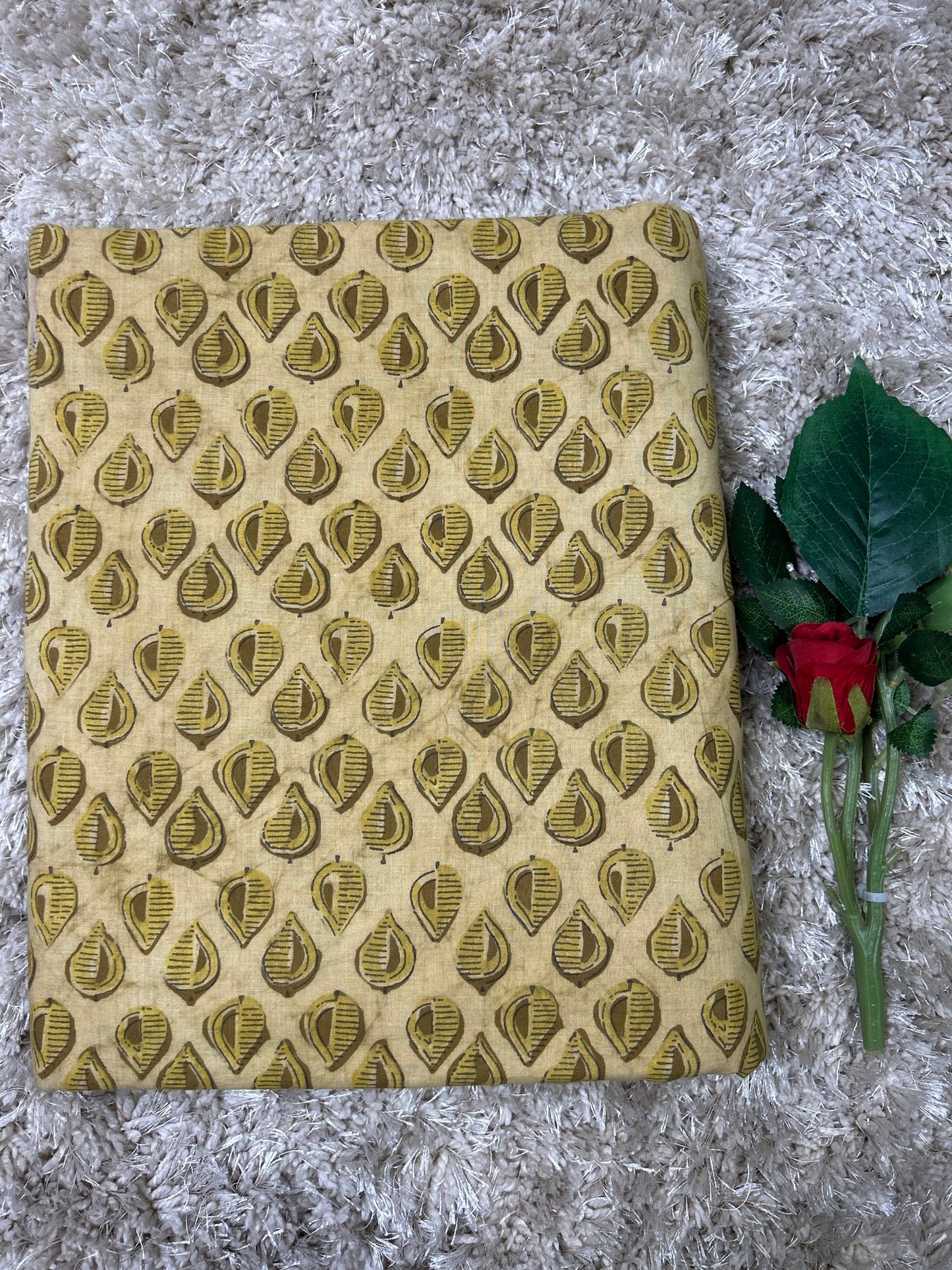 Vanaspti Handblock Printed Cotton Fabric