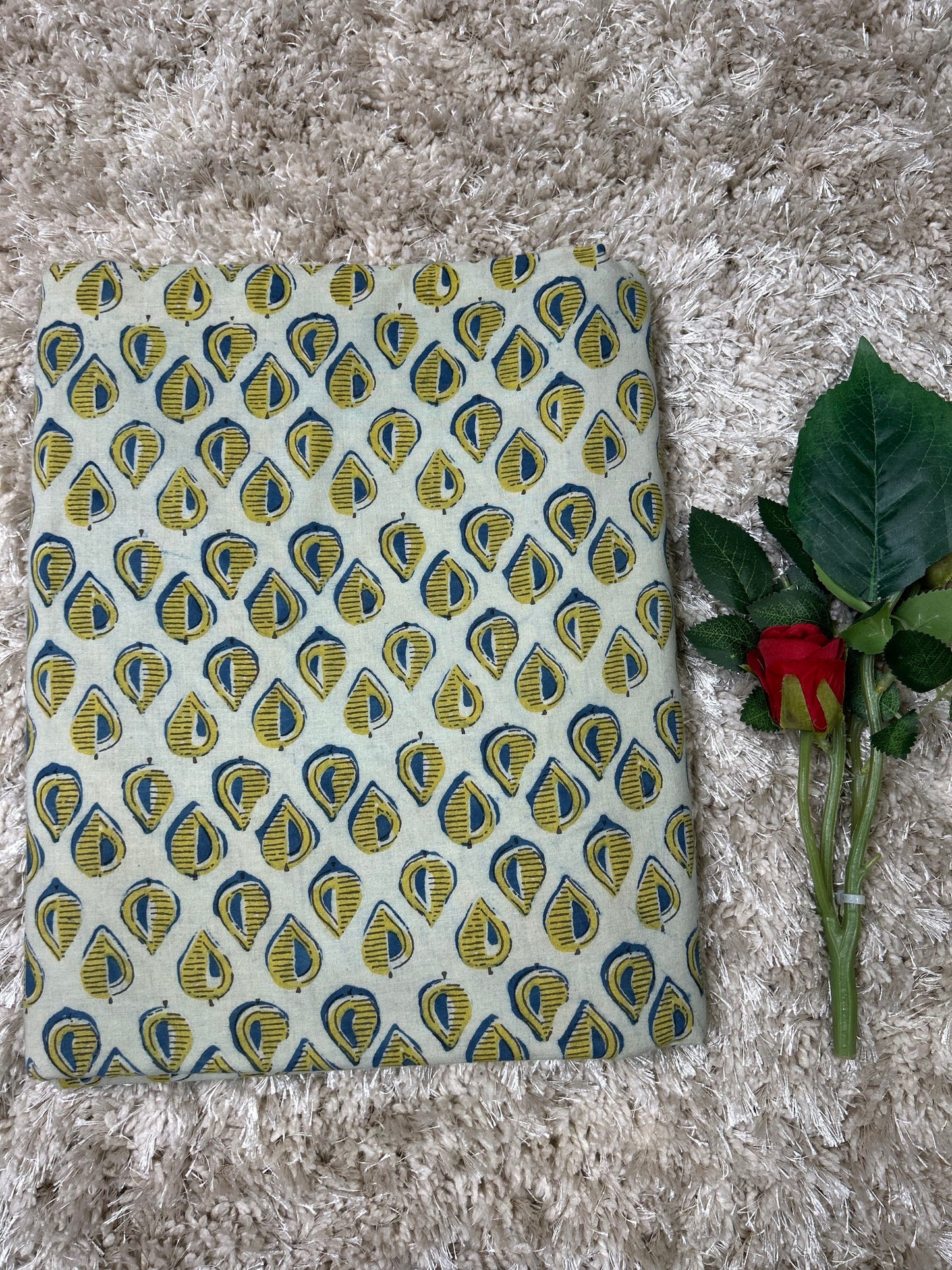 Vanaspti Handblock Printed Cotton Fabric
