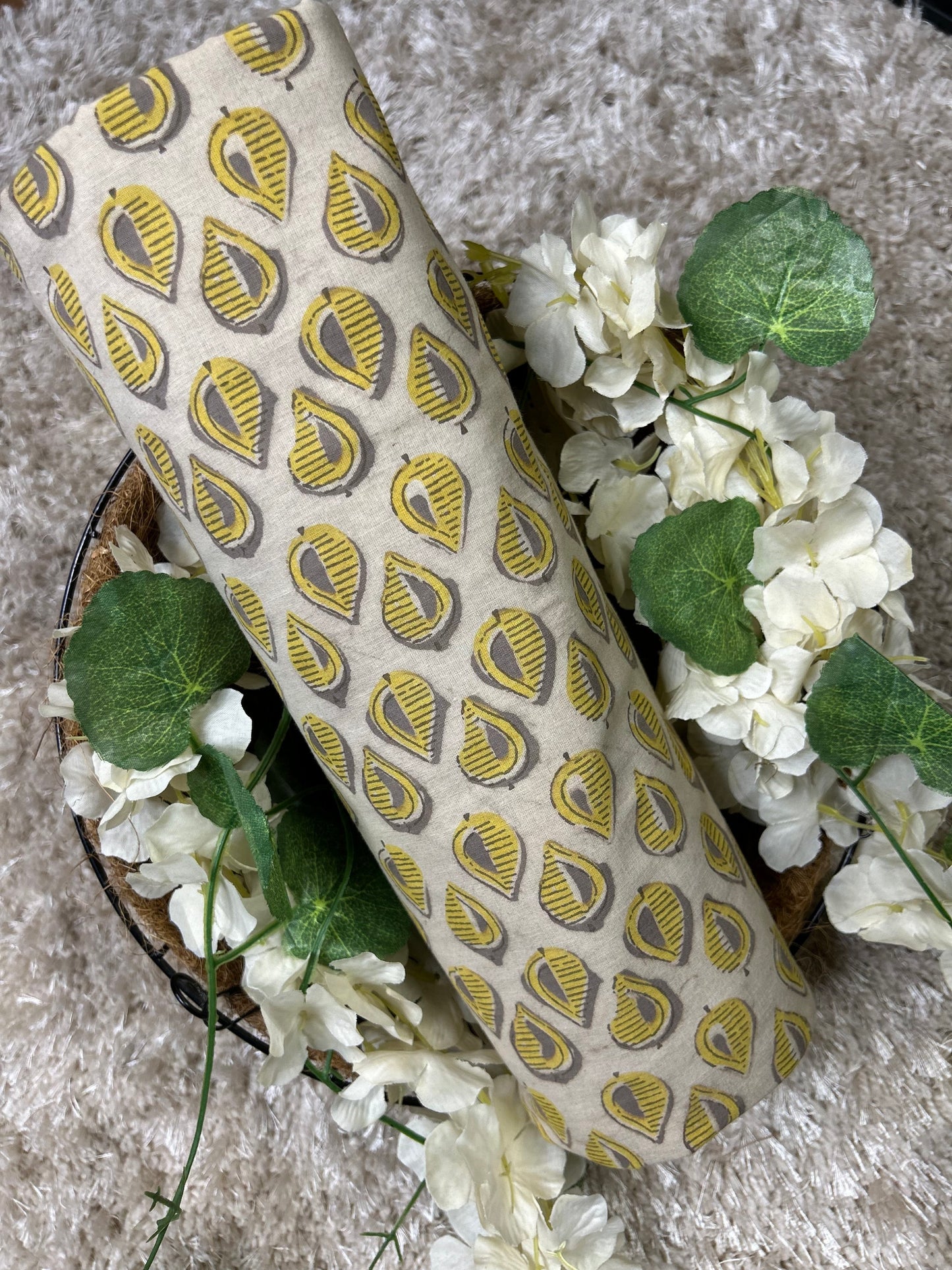 Vanaspti Handblock Printed Cotton Fabric