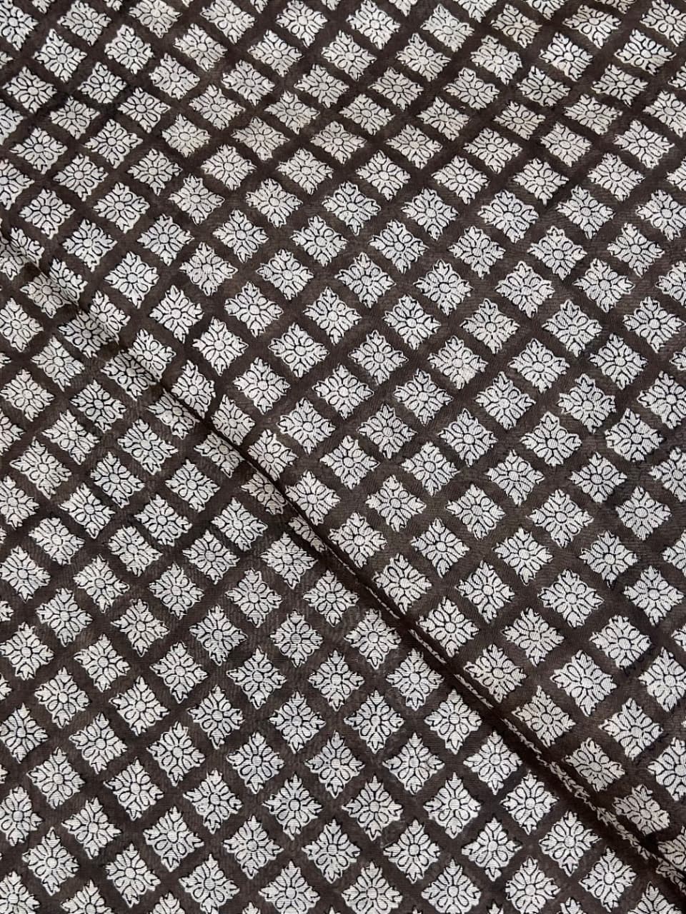 Saudagiri Print Chanderi Handblock Fabric