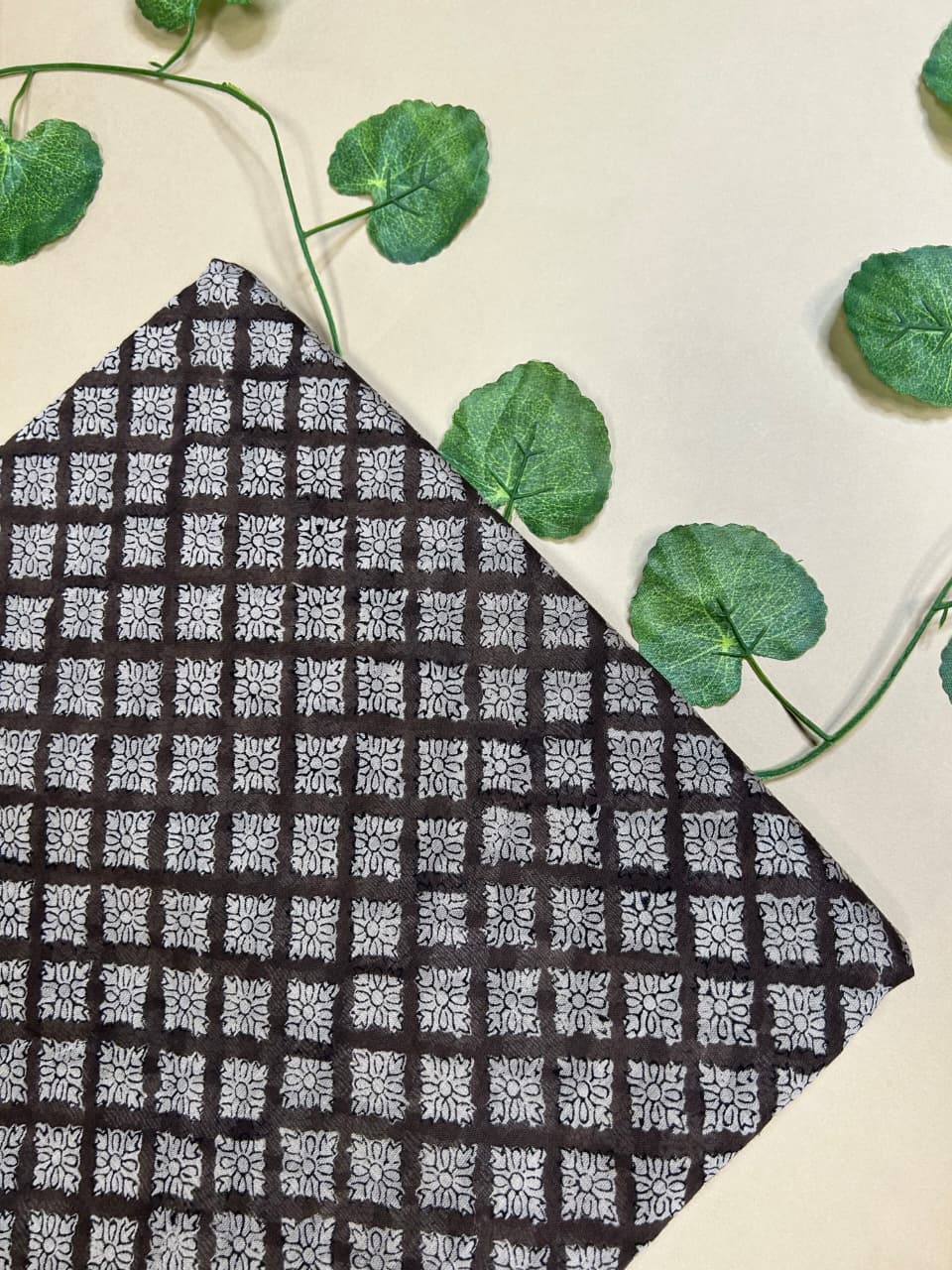 Saudagiri Print Chanderi Handblock Fabric