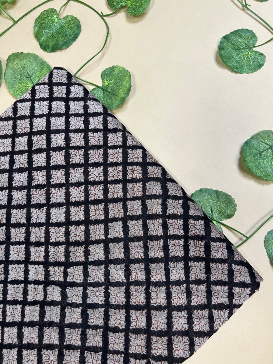 Saudagiri Print Chanderi Handblock Fabric