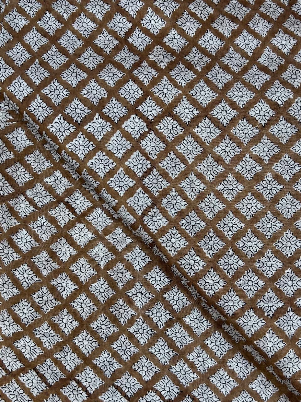 Saudagiri Print Chanderi Handblock Fabric