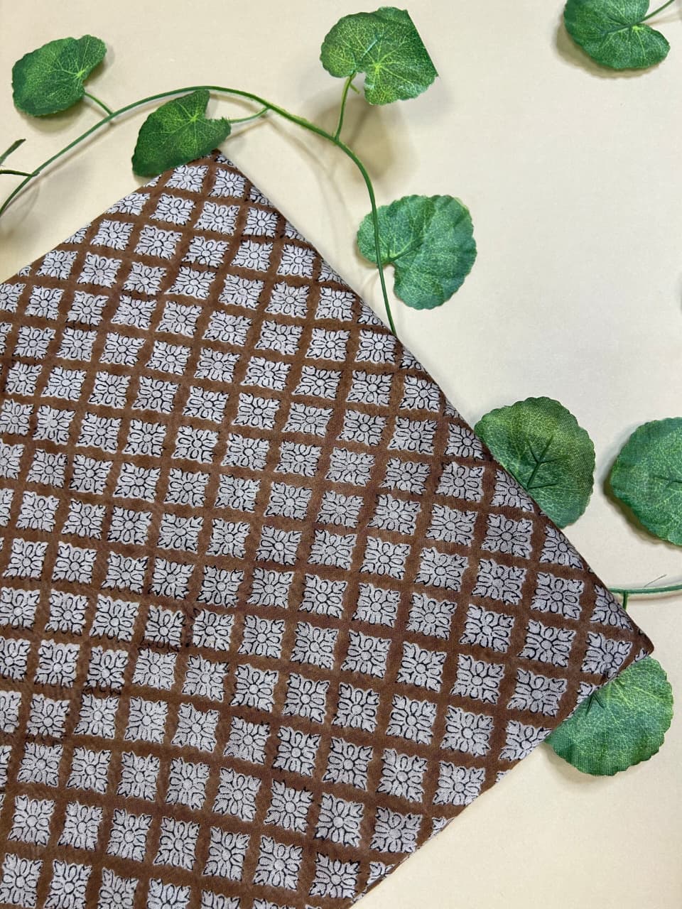 Saudagiri Print Chanderi Handblock Fabric